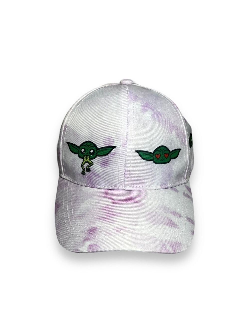 Baby Yoda Girls Licensed Tie-Dye Baseball Hat with Yoda Icons